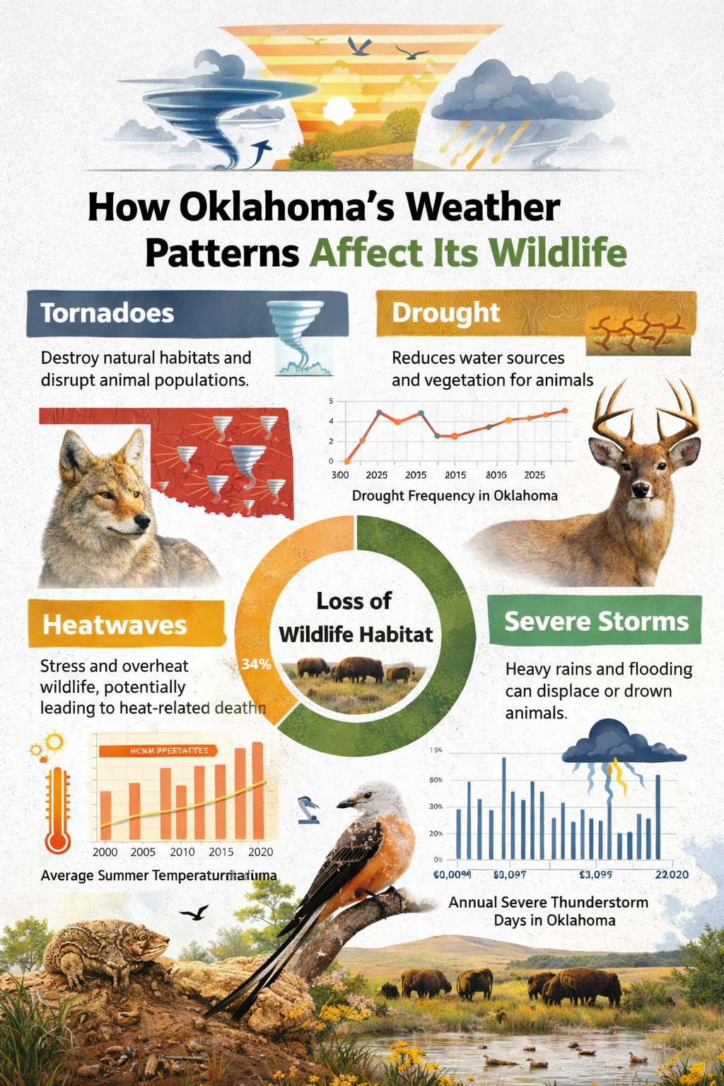 How Oklahoma’s Weather Patterns Shape Wildlife Behavior — And Why It Matters for Homeowners