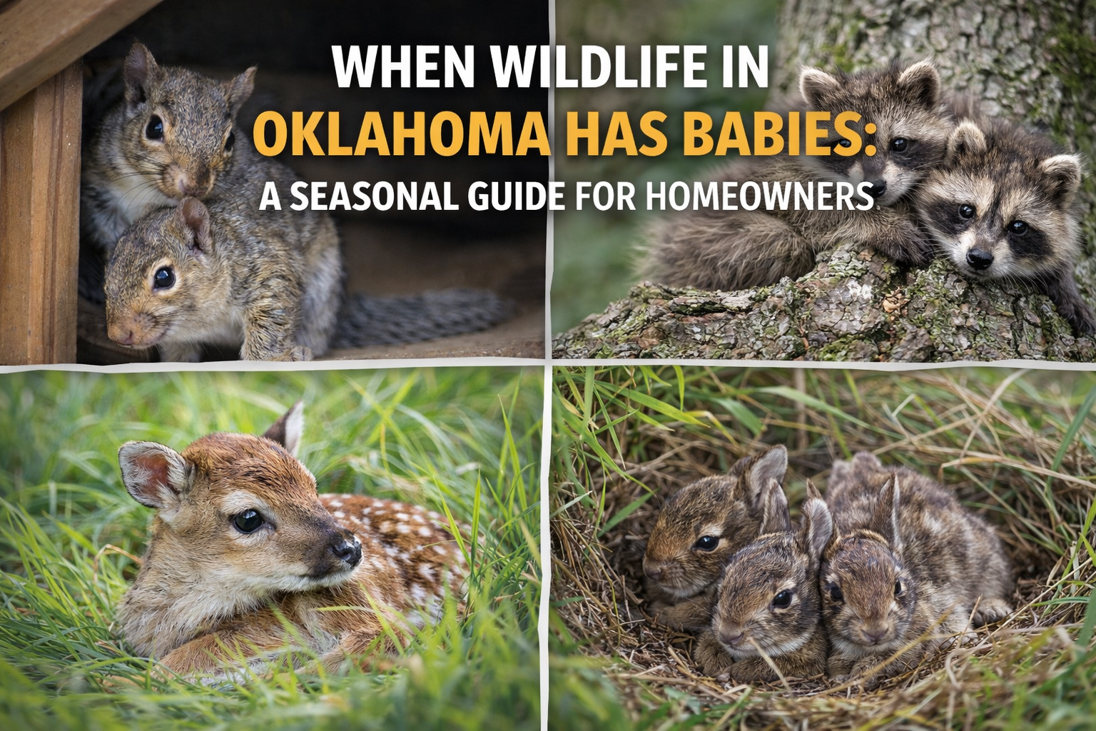 When Wildlife in Oklahoma Has Babies: A Seasonal Guide for Homeowners